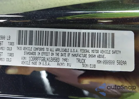 2020 Ram 1500 Big Horn 4X4 5'7 Box from USA, damaged, VIN 1C6RRFFG8LN120583